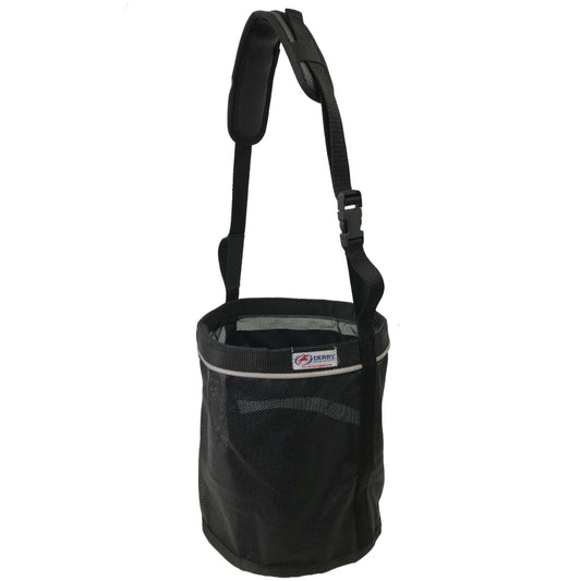Derby Originals Heavy Duty PVC Mesh Reflective Feed Bag With Extra Comfort Noseband Padding No Spill Flap Design