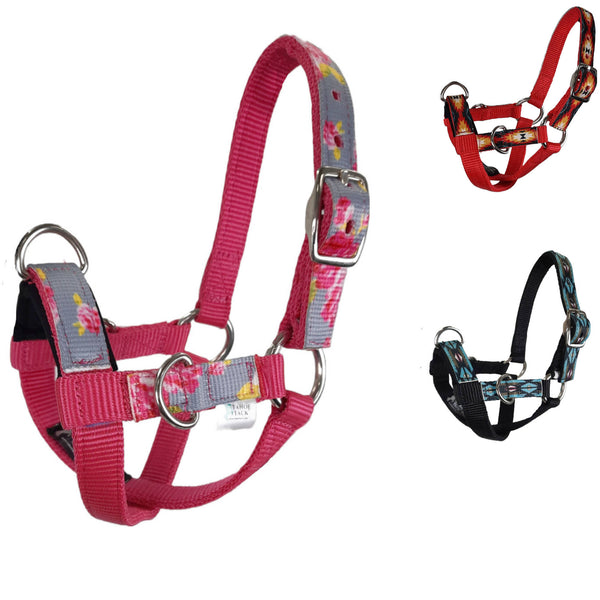Tahoe Tack Nylon Overlay Sheep and Goat Training Halter with Padded Noseband with 6 Month Warranty