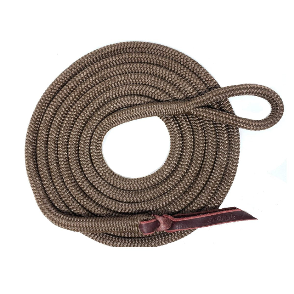 Tahoe Tack Heavy Duty 10 Ft Double Braided Horse Lead Rope – Soft Grip with 4" Loop & Leather Popper – 1-Year Warranty