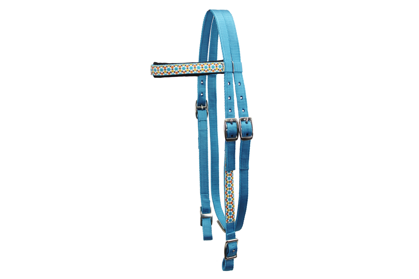 Tahoe Tack Patterned Overlay Double Layer Nylon Western Browband Headstalls for Horses Main Image