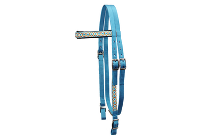 Tahoe Tack Patterned Overlay Double Layer Nylon Western Browband Headstalls for Horses Main Image