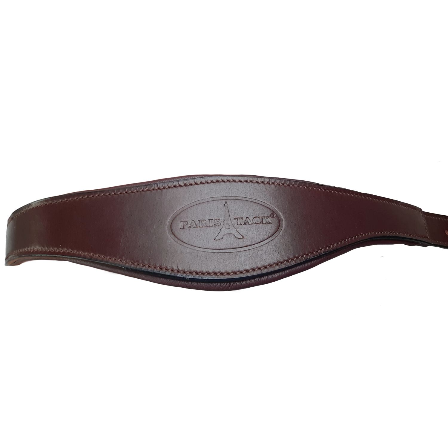 Paris Tack  Padded Super Comfortable Curved Design Horse Leather Halter With Brass Plate 