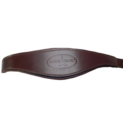 Paris Tack  Padded Super Comfortable Curved Design Horse Leather Halter With Brass Plate 