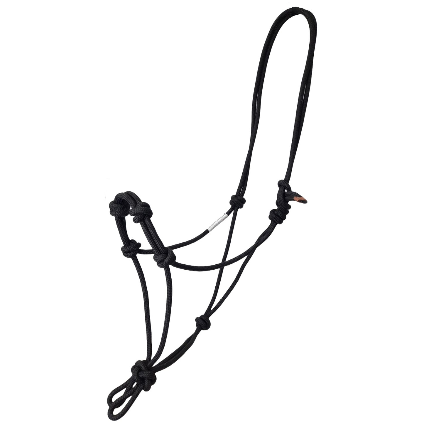 Tahoe Tack Copper Tip Series Horse Rope Training Halter – 4 Knot, 1/4" Stiff Cord, 1-Year Warranty Solid Color 9504