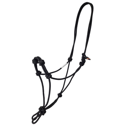 Tahoe Tack Copper Tip Series Horse Rope Training Halter – 4 Knot, 1/4" Stiff Cord, 1-Year Warranty Solid Color 9504
