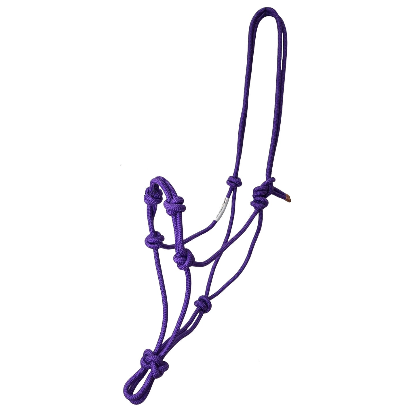 Tahoe Tack Copper Tip Series Horse Rope Training Halter – 4 Knot, 1/4" Stiff Cord, 1-Year Warranty Solid Color 9504