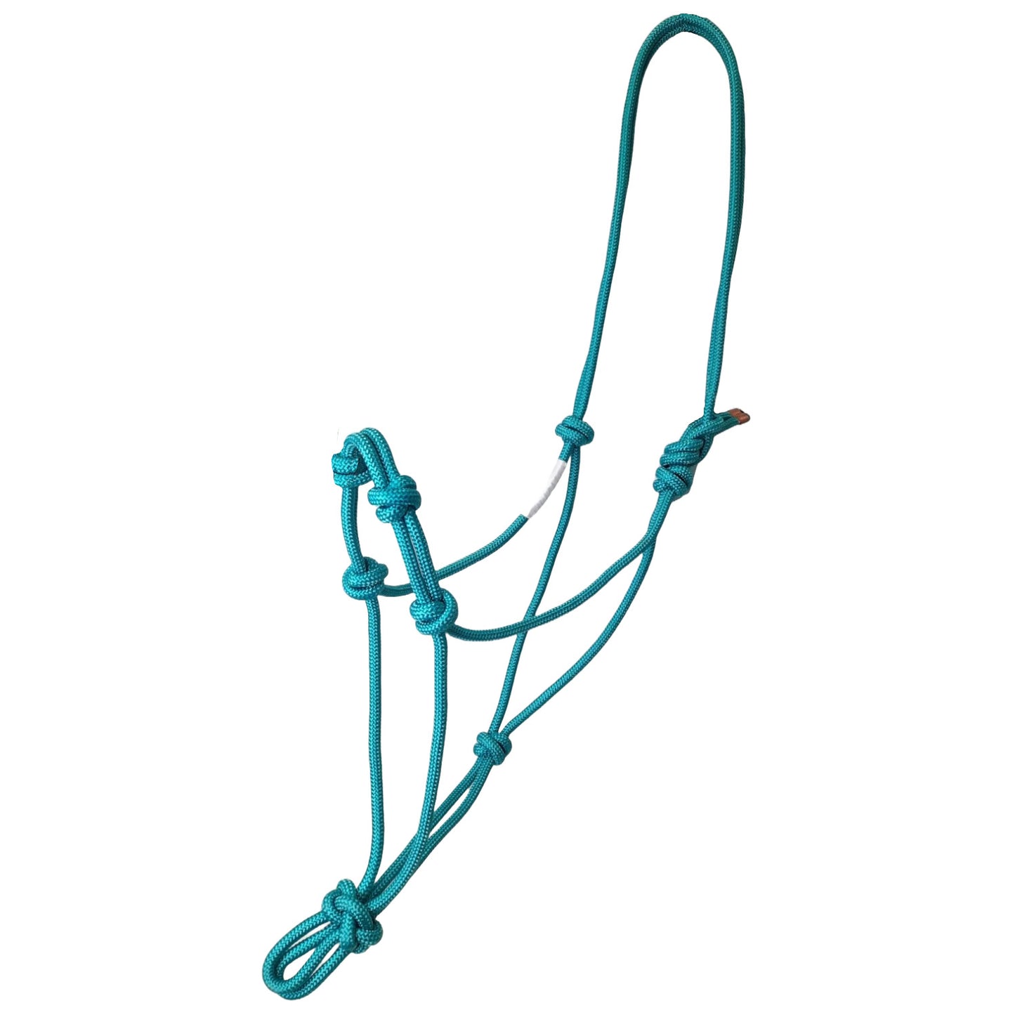 Tahoe Tack Copper Tip Series Horse Rope Training Halter – 4 Knot, 1/4" Stiff Cord, 1-Year Warranty Solid Color 9504