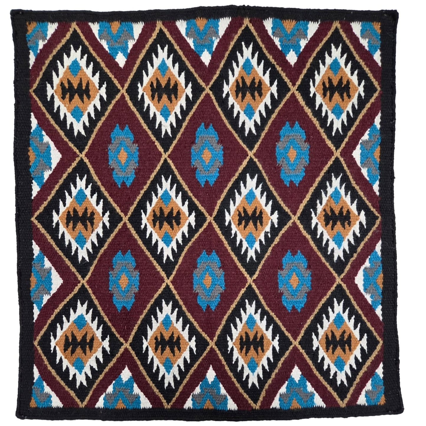 Tahoe Tack Burgundy Navajo Collection New Zealand Wool  34" X 36" Western Saddle Blanket