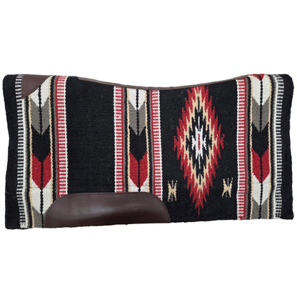 Tahoe Heritage Navajo and Arrows Design Contour Fit New Zealand Wool Western Saddle Pad with Memory Wool Felt 1" Thick Bottom and  34" X 38"