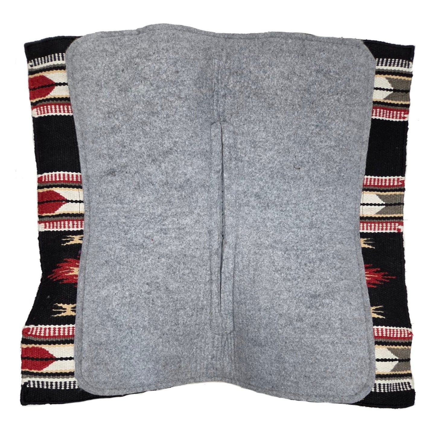 Tahoe Heritage Navajo and Arrows Design Contour Fit New Zealand Wool Western Saddle Pad with Memory Wool Felt 1" Thick Bottom and  34" X 38"