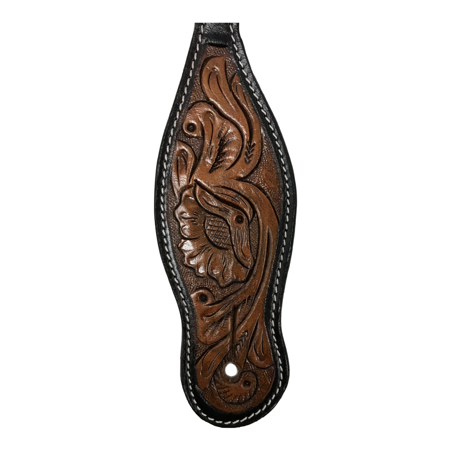 Tahoe Hand Tooled Leather Western Spur Straps with Flower Design Unisex Pair