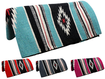 Tahoe Tack Navajo Multicolored Handwoven Acrylic  Sky blue grey black mix