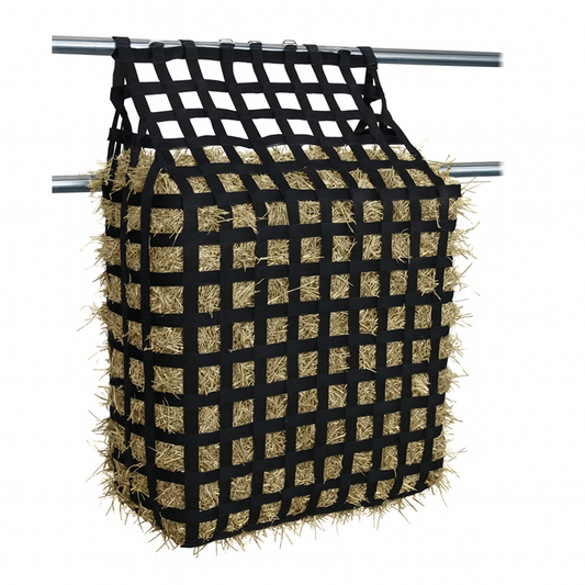 Tahoe Web Gate Slow Feed Hay Feeder – 2" Openings, Easy-Fill, Quick Strap Mounting, Holds 5–6 Flakes, Durable & Dust-Draining with Super Tough Bottom®