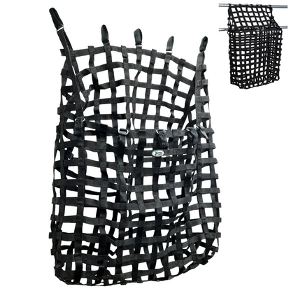 Tahoe Web Gate Slow Feed Hay Feeder – 2" Openings, Easy-Fill, Quick Strap Mounting, Holds 5–6 Flakes, Durable & Dust-Draining with Super Tough Bottom®