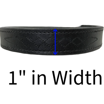 Derby Originals Multipurpose Fancy Stitch Black Leather Lead for Cattle, Horse or Dog with Chain and Swivel Snap-One Year Limited Warranty