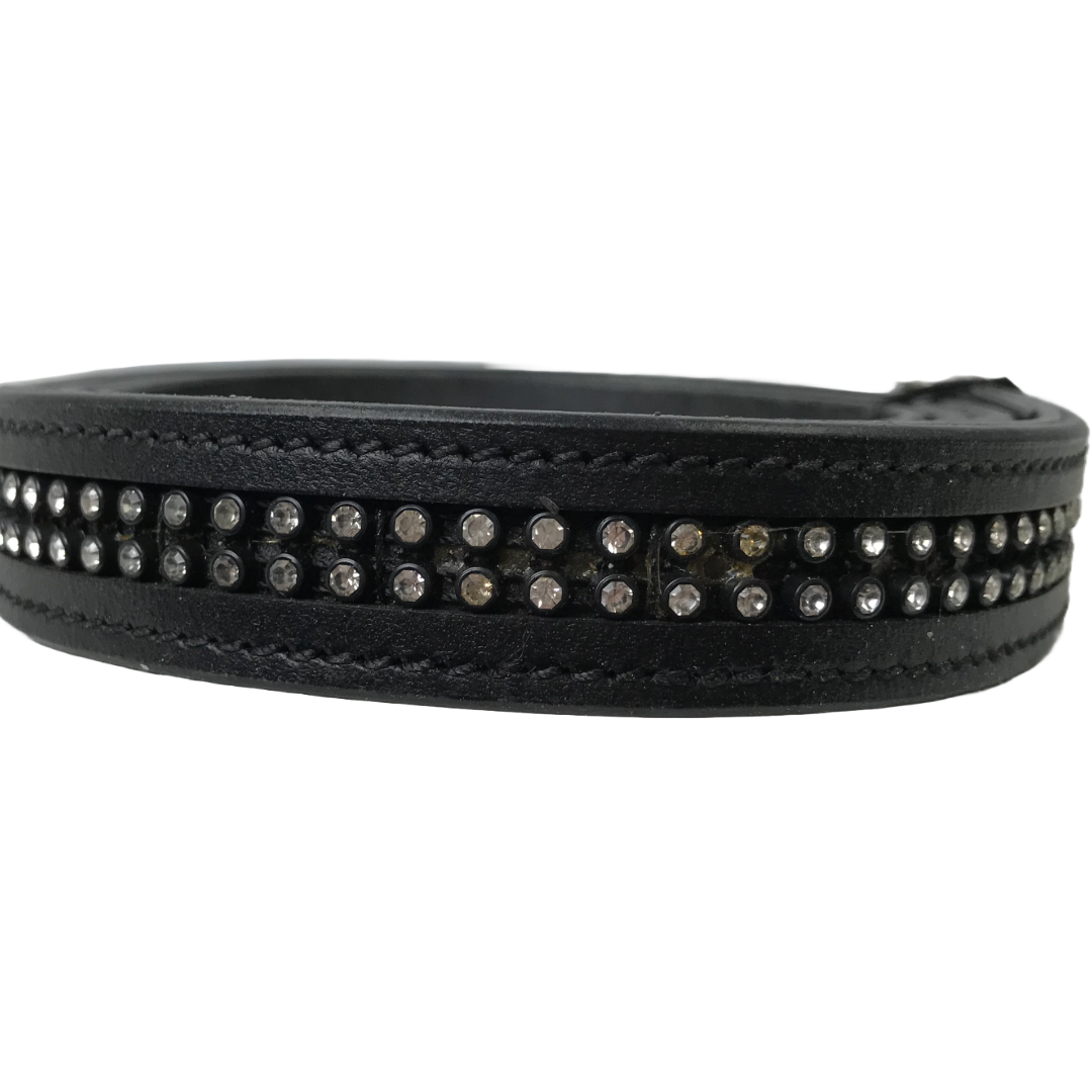 Derby Originals Multipurpose Crystal Inlay Leather Lead for Cattle, Horse or Dog with Chain and Swivel Snap-One Year Limited Warranty