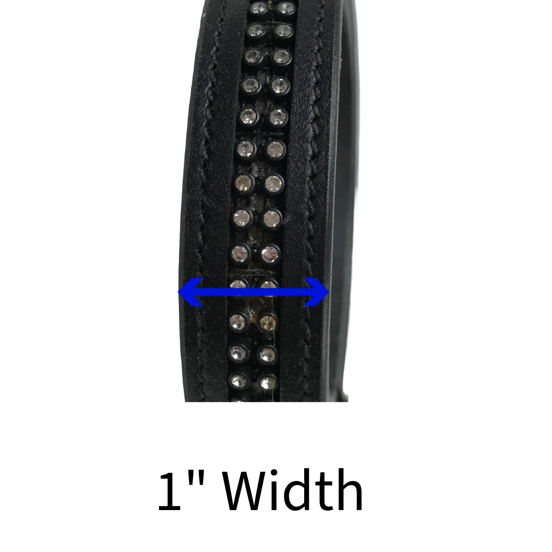 Derby Originals Multipurpose Crystal Inlay Leather Lead for Cattle, Horse or Dog with Chain and Swivel Snap-One Year Limited Warranty