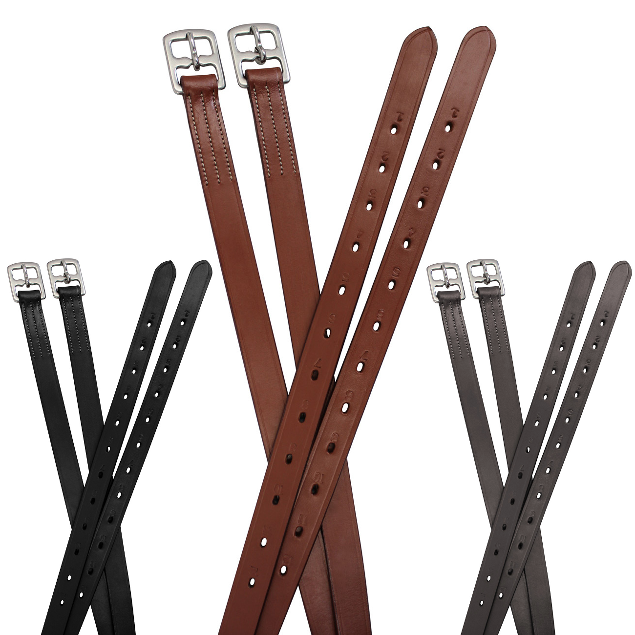 Soft Leather Stirrup Leathers with Stainless Steel Hardware All color