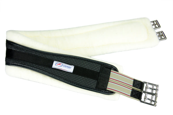 Derby Professional Air Tech Breathable Elastic English Girth with Removable Fleece Padding