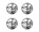 Brass Silver Round Concho with Screw Back - Lot of 4