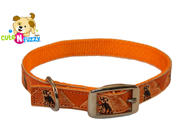 Hand Painted Leather Overlay Dog Collars by cuteNfuzzyÂ®