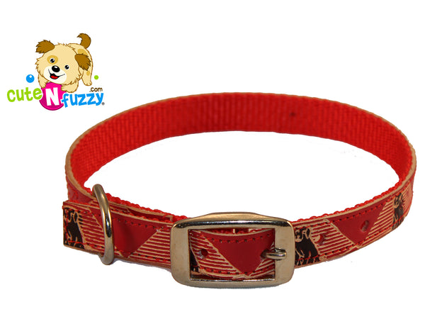 Hand Painted Leather Overlay Dog Collars by cuteNfuzzyÂ®