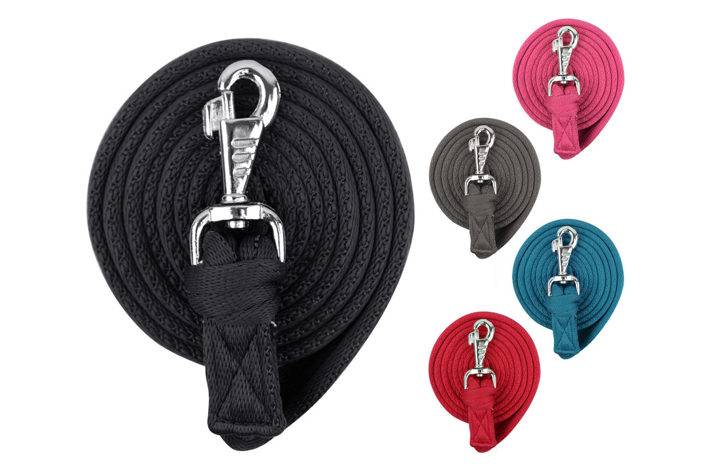 Derby Originals 7’ and 10’ Premium Softgrip Cotton Lead Ropes Lot of 2 with Replaceable Snap