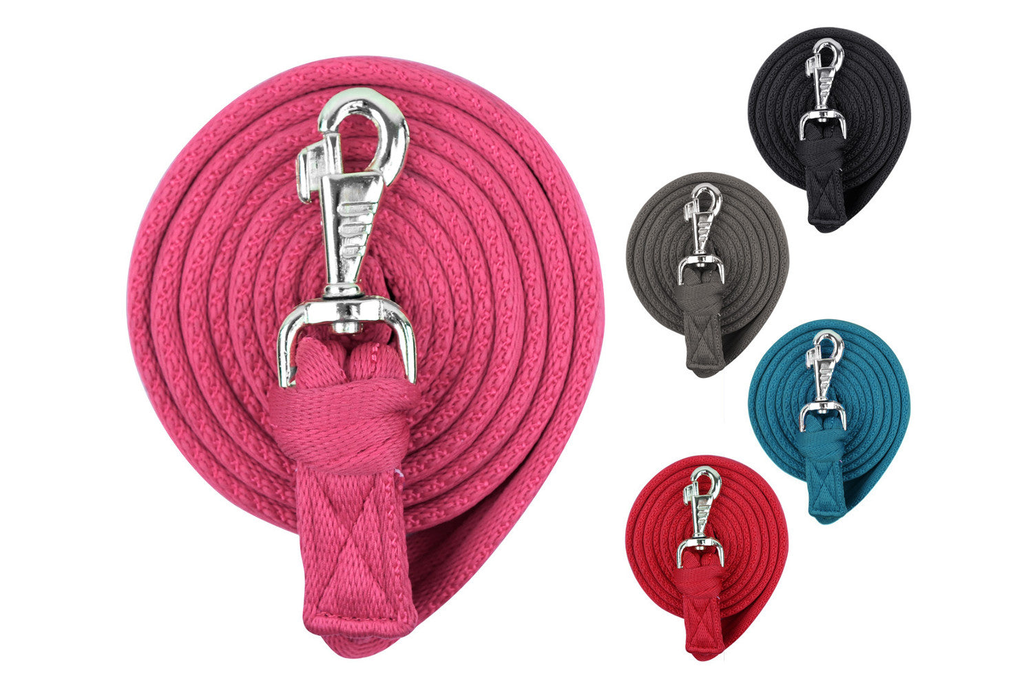 Derby Originals 7’ and 10’ Premium Soft grip Cotton Lead Ropes Lot of 2 with Replaceable Snap 