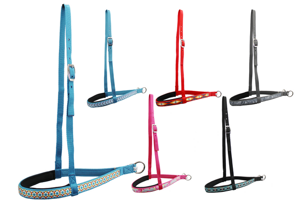 Tahoe Tack Patterned Nylon Padded Western Noseband for Horses Available in Six Colors