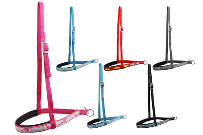 Tahoe Tack Patterned Overlay Nylon Padded Western Noseband for Horses Nylon Banner 
