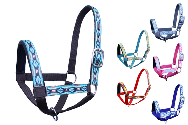 Derby Originals Patterned Double Layer Nylon Figure-8 Cattle Halters - 6 Month Warranty