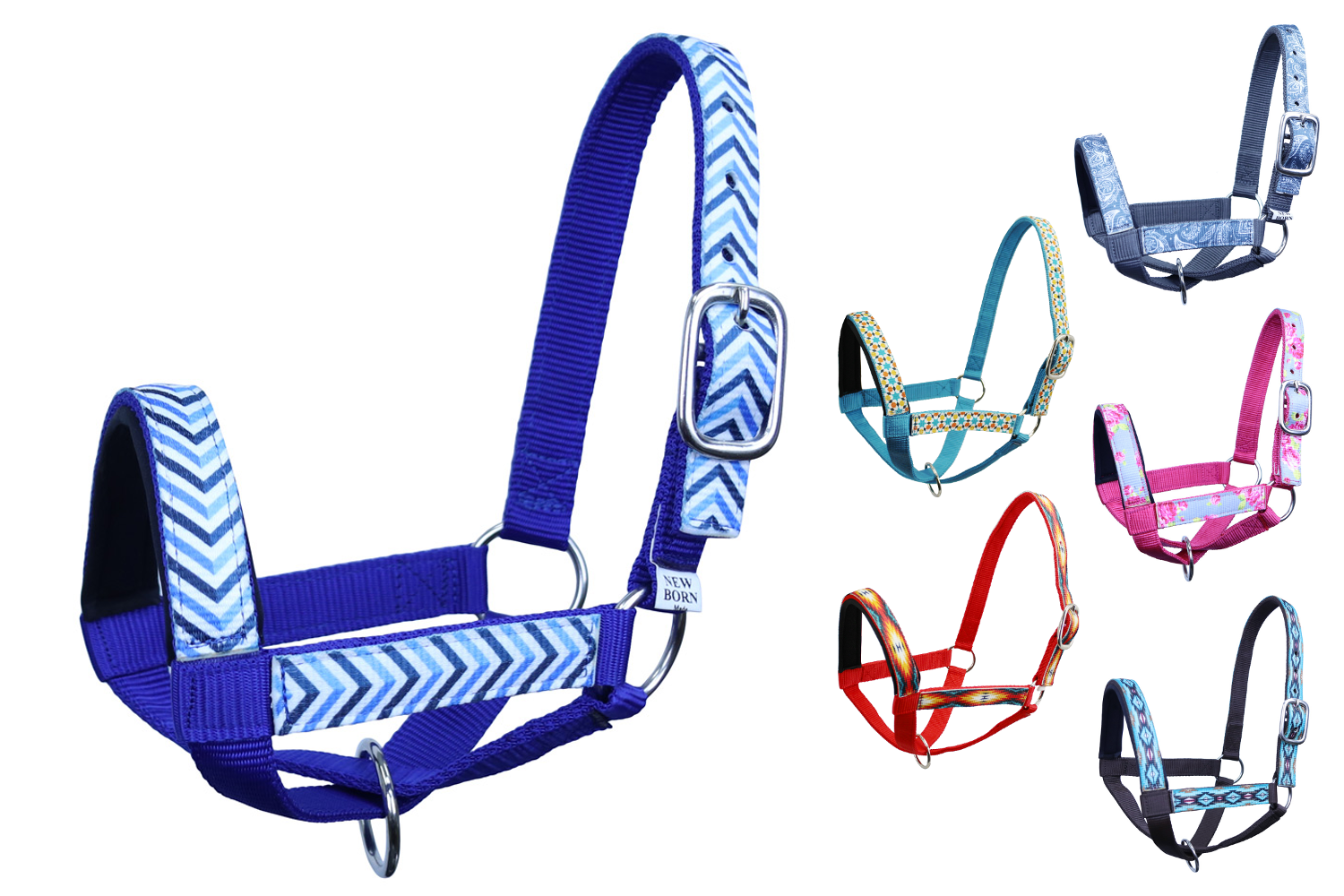 Double Layer Nylon Figure-8 Cattle Halters all color