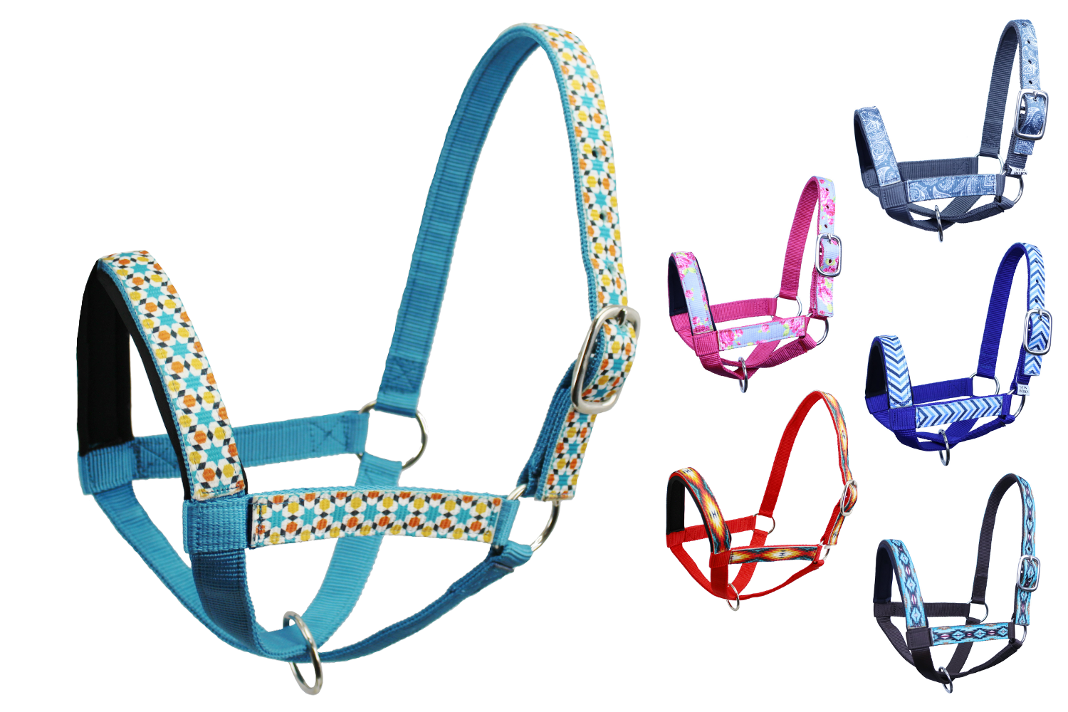 Double Layer Nylon Figure-8 Cattle Halters Overlay