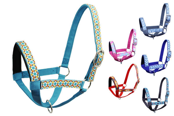 Derby Originals Patterned Double Layer Nylon Figure-8 Cattle Halters - 6 Month Warranty