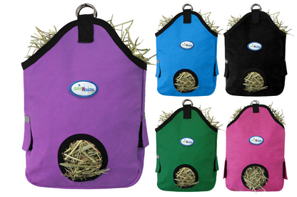 CuteNfuzzy Guinea Pig and Rabbit Hay Feeder, Strong Nylon with Mesh Ventilation Windows Feeder for Small Animals With Purple Swatch