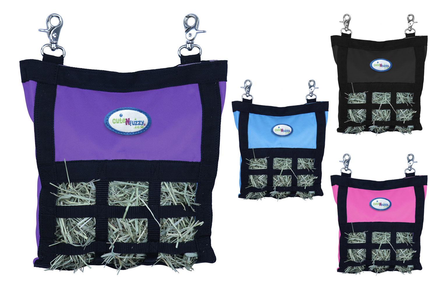 CuteNfuzzy Small Hay Bag for Guinea Pigs and Rabbits with Super Tough Bottom - Purple Swatch