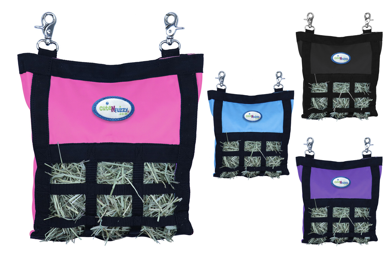CuteNfuzzy Small Hay Bag for Guinea Pigs and Rabbits with Super Tough Bottom - Pink Swatch