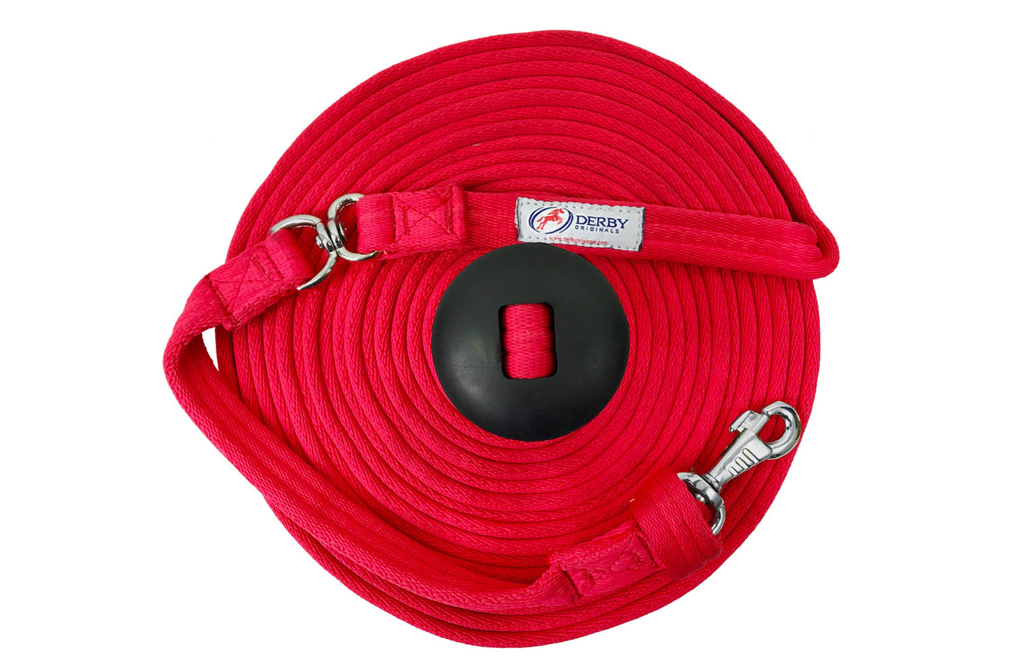 Paris Tack Derby Originals Premium Softgrip 24' and 34' Cotton Swivel Lunge Lines with Rubber Stopper