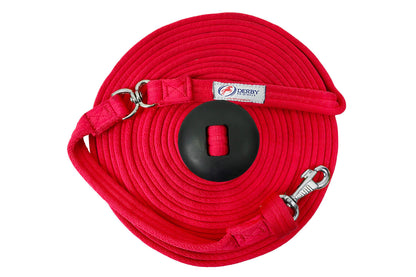 Paris Tack Derby Originals Premium Softgrip 24' and 34' Cotton Swivel Lunge Lines with Rubber Stopper