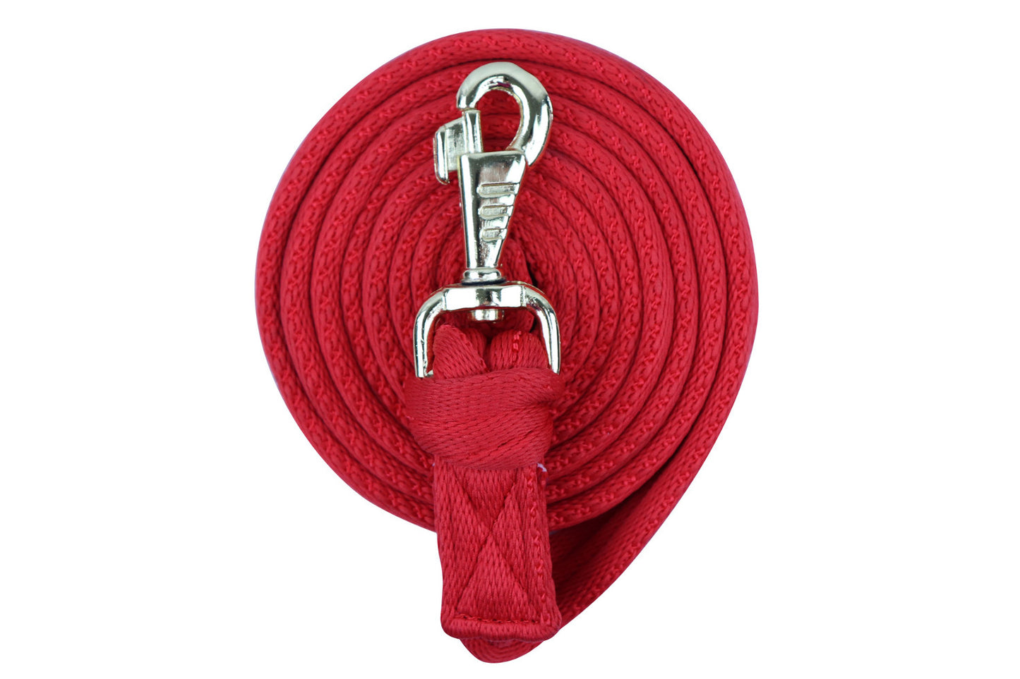 Derby Originals 7’ and 10’ Premium Softgrip Cotton Lead Ropes Lot of 2 with Replaceable Snap  Red main