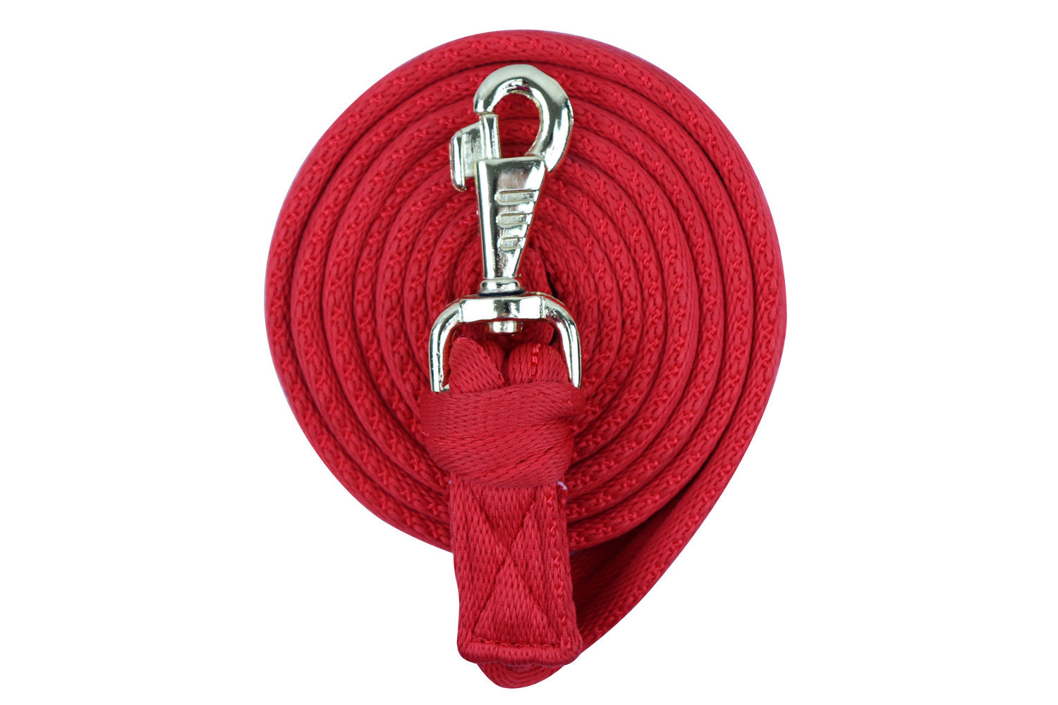 Derby Originals 7’ and 10’ Premium Softgrip Cotton Lead Ropes Lot of 2 with Replaceable Snap  Red main