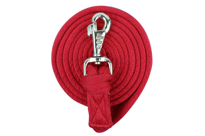Derby Originals 7’ and 10’ Premium Softgrip Cotton Lead Ropes Lot of 2 with Replaceable Snap  Red main