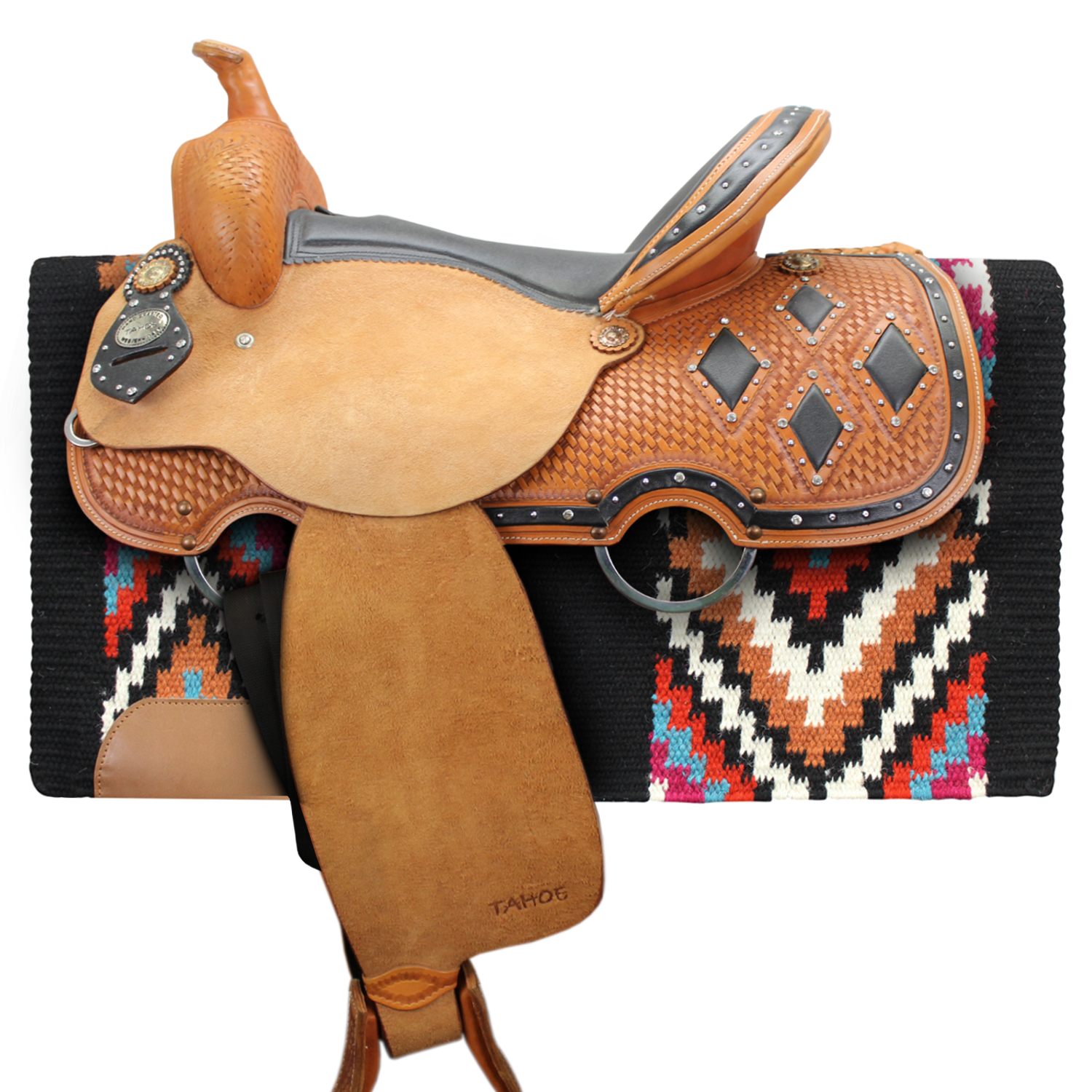 EQUIGEAR Tapis de selle Western Show pour cheval EQUIGEAR Tapis de selle Western Show pour cheval