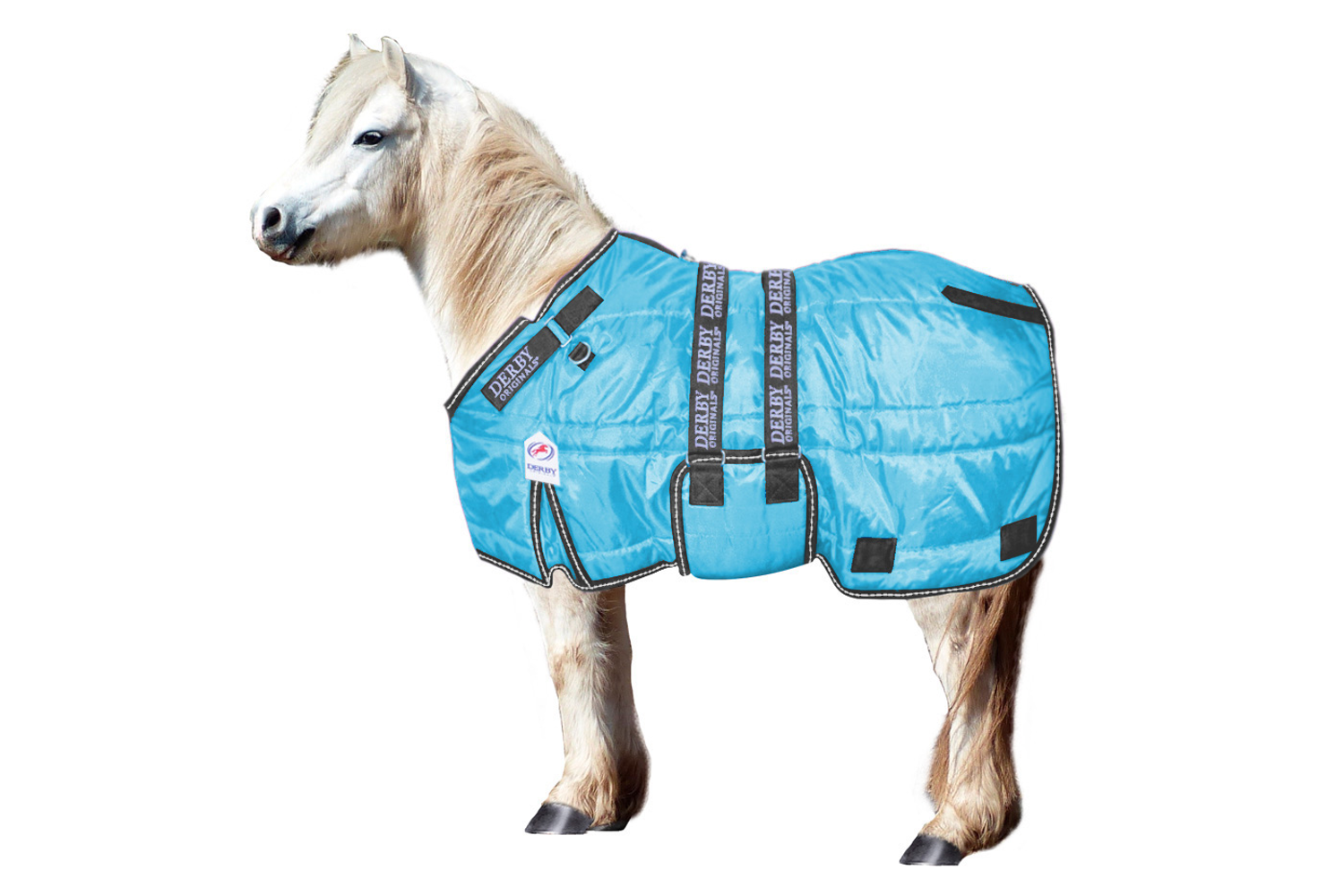 Derby Originals Nordic Tough Closed Front 420D Winter Mini Horse and Pony Stable Blanket Sky blue