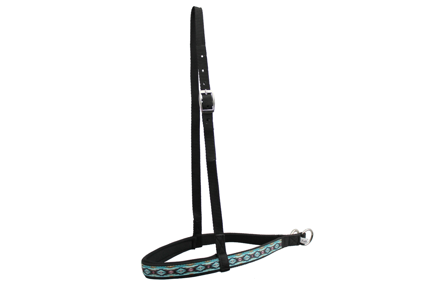 Tahoe Tack Patterned Overlay Nylon Padded Western Noseband for Horses Available in Blue Aztec Color