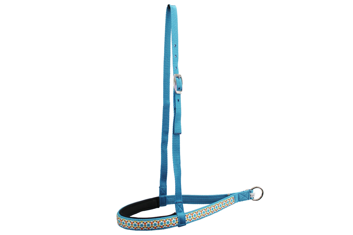 Tahoe Tack Patterned Overlay Nylon Padded Western Noseband for Horses Available in Blue Color