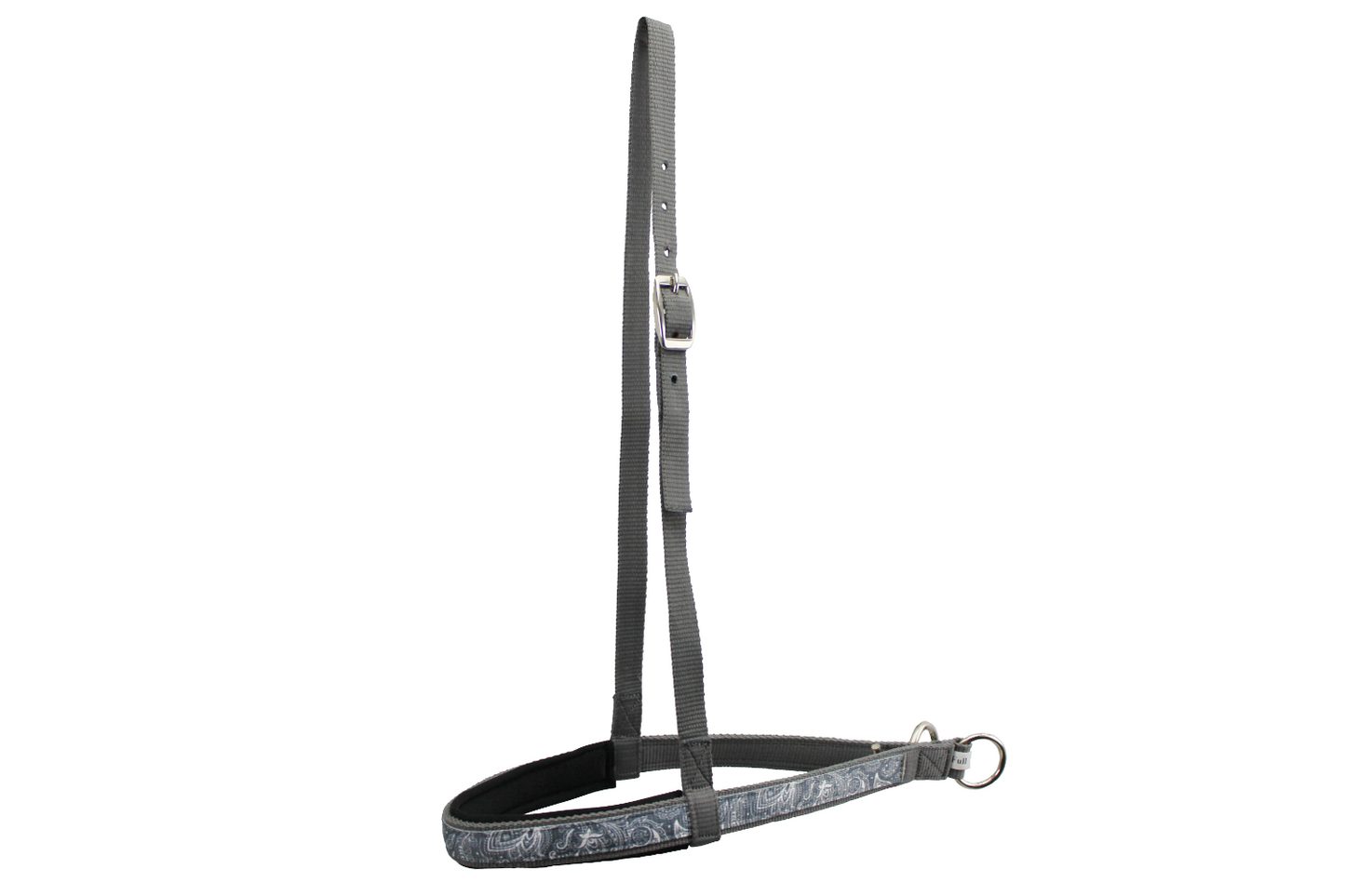 Tahoe Tack Patterned Overlay Nylon Padded Western Noseband for Horses Available in gray Color