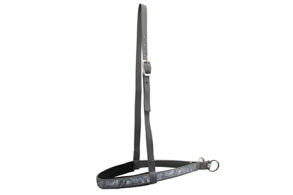 Tahoe Tack Patterned Overlay Nylon Padded Western Noseband for Horses Available in gray Color