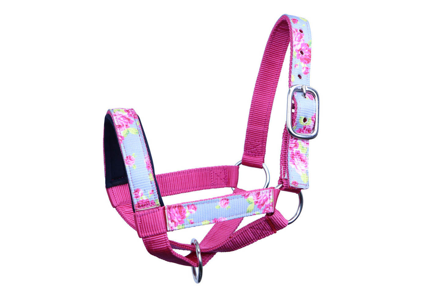 Double Layer Nylon Figure-8 Cattle Halters grey pink