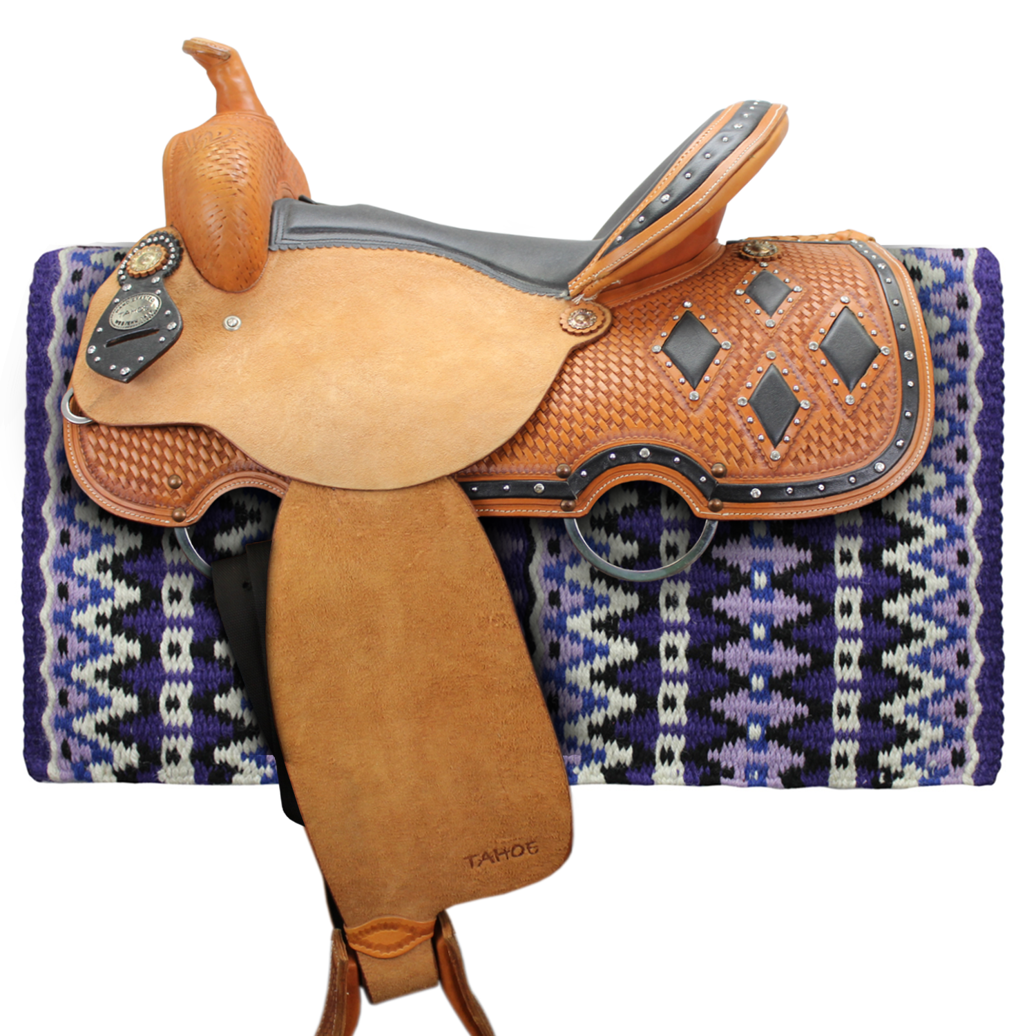 Reya New Zealand Wool Western Show Saddle Blanket PUR
